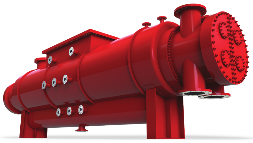 Intercambiador de Calor de Coraza y Tubos API Basco® Tipo Condensador de Superficie ASME TEMA API